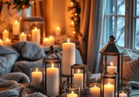 Świece i lampiony zimą we wnętrzu: jak ustawić i połączyć je z dekoracjami, by stworzyć przytulną atmosferę