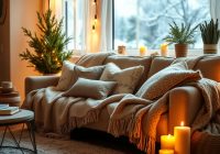 Przytulny dom na zimę: jak zbudować ciepłą atmosferę dzięki światłu, tekstyliom i naturalnym dodatkom